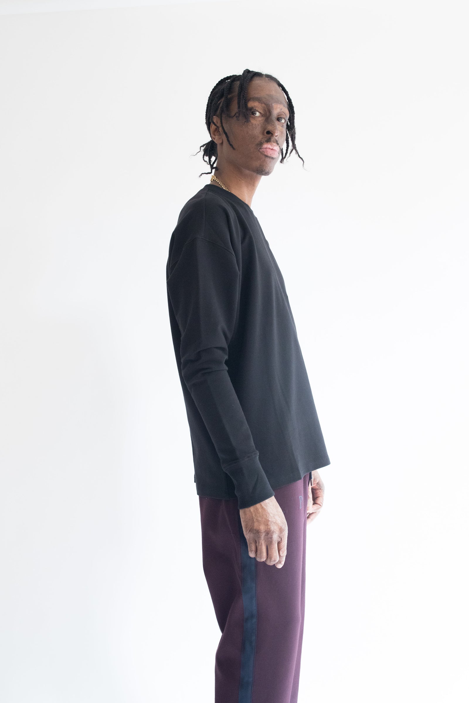 専用です　LOOSE LONG SLEEVE TEE Heavyweight Loose-Fit Long Sleeve Tee in Black – Sans Permis